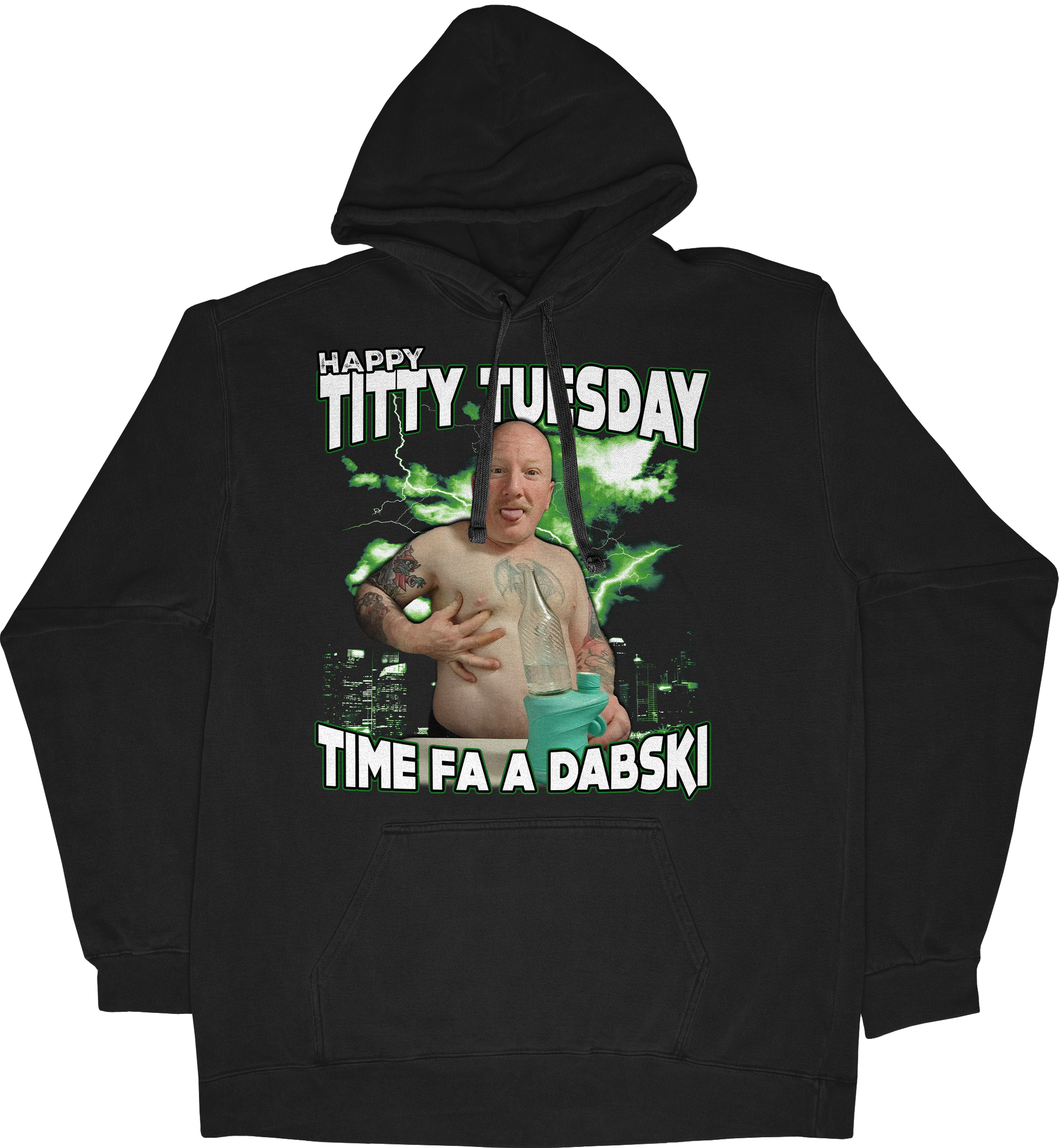 HAPPY TITTY TUESDAY GRAPHIC HEAVYWEIGHT HOODIE